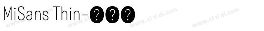 MiSans Thin字体转换